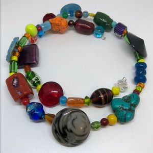 Handcrafted Bead and Button Necklace 🧡